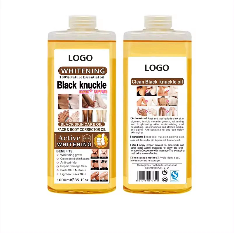 OEM Large capacity 1L gluta oil high concentration skin whitening massage salon skin whitening oil gluta