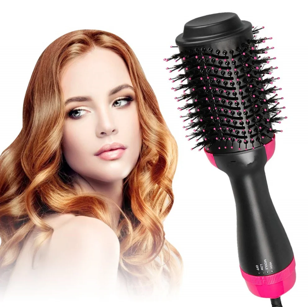 Beauty equipment brush one step multi-function 3 in 1 volume electric heating hair dryer hot air comb