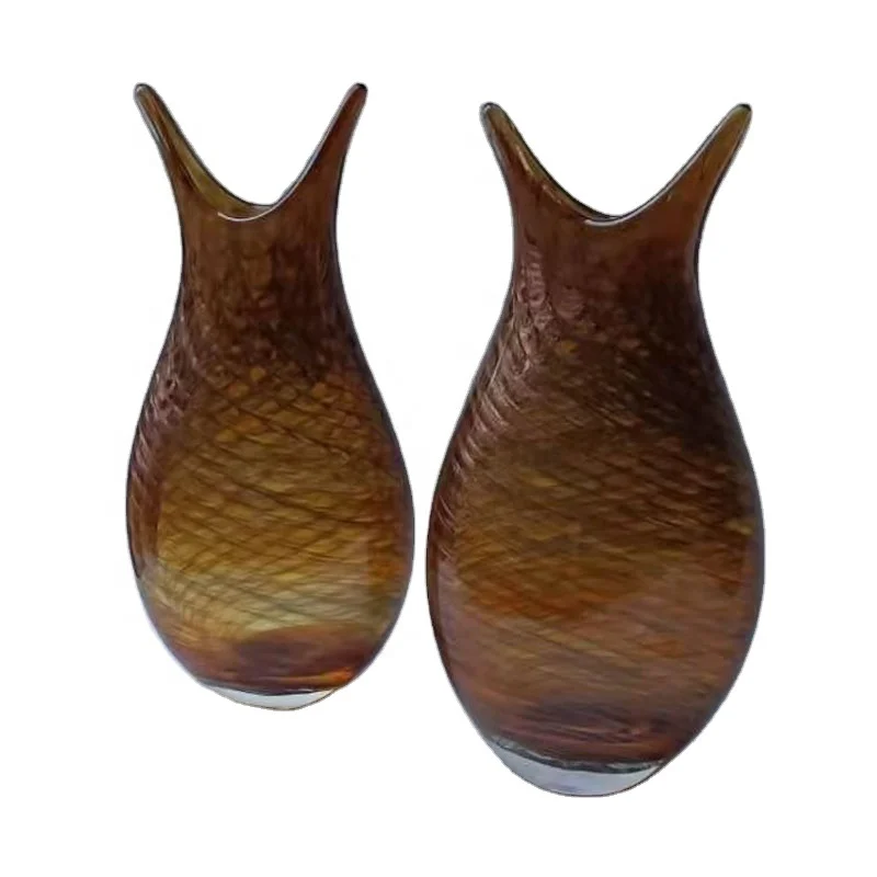 Ваза ручной работы из муранского стекла, декоративная ваза в форме рыбы, трости, стильный Декор для дома, гостиной, столовой, столешница