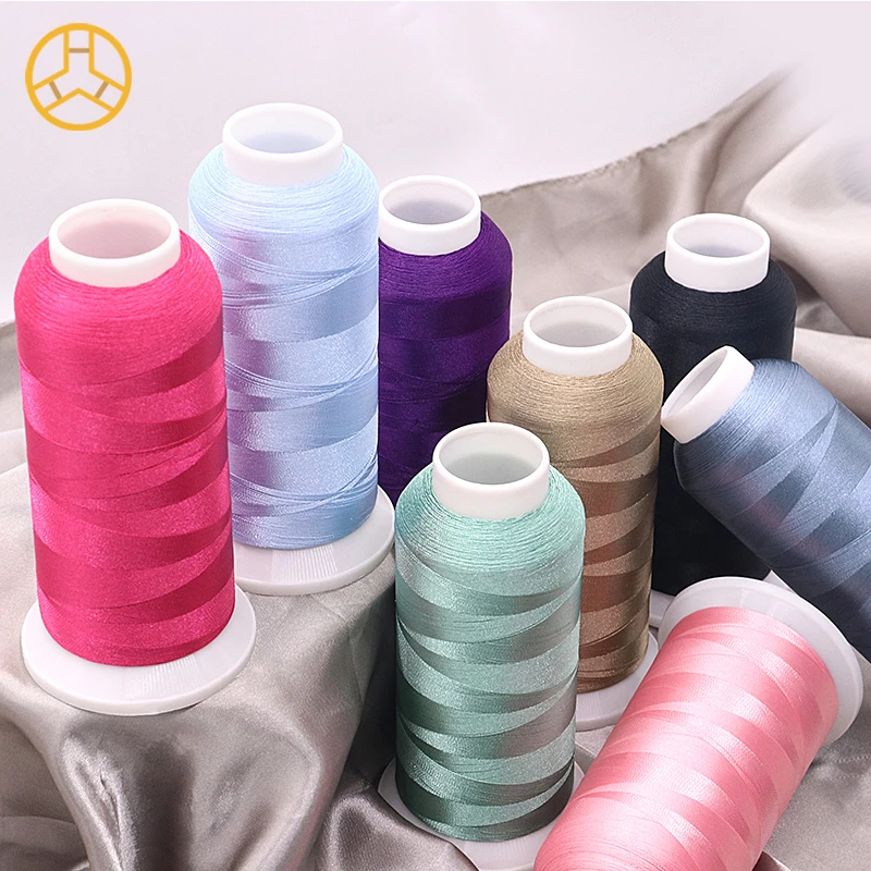 108d/2 120/2 Embroidery Thread 100% Polyester Royal Industrial Embroidery Sparkle Thread Cone 3000 Meter 5000m For Dress