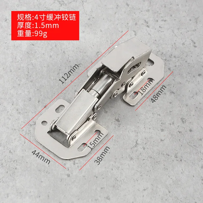 Thickened surface mounted 3 4 5 inch bridge hinges frog bullet hinge cabinet door furniture hydraulic hinge