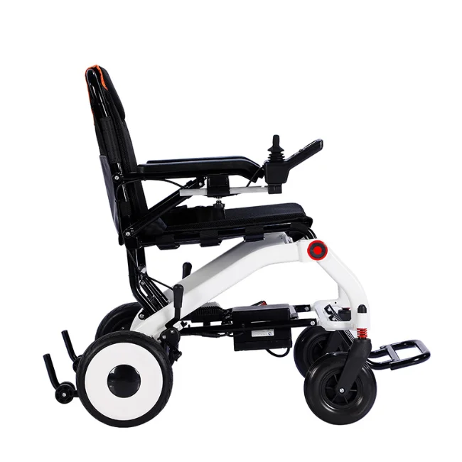 Electric lightweight folding wheelchair for elderly/disabled people