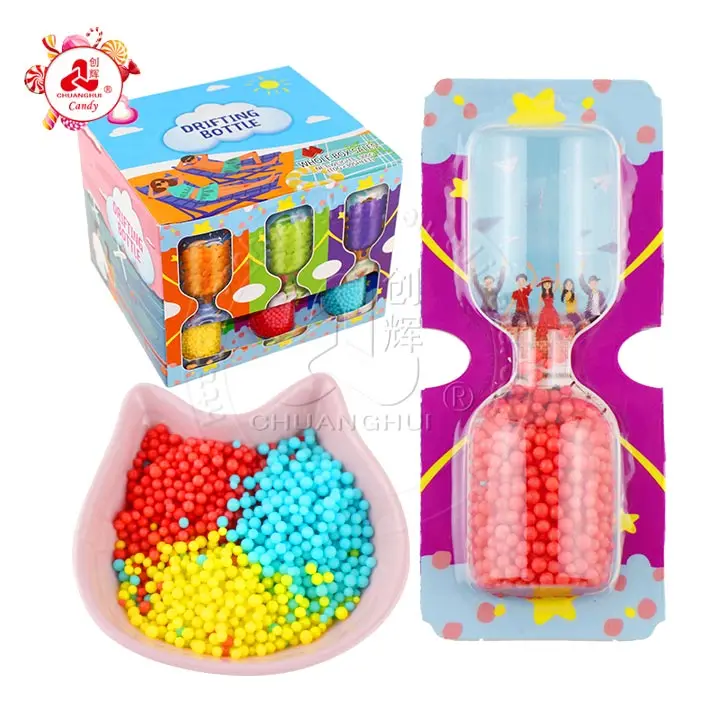 Песочные часы в форме бутылки для дрифтинга с разноцветным фруктовым вкусом Твердые конфеты