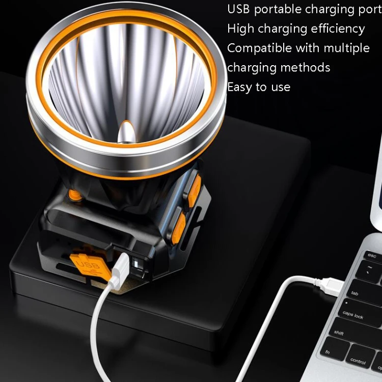 Светодиодный фонарь для ночной рыбалки с зарядкой походный прожектор креплением на