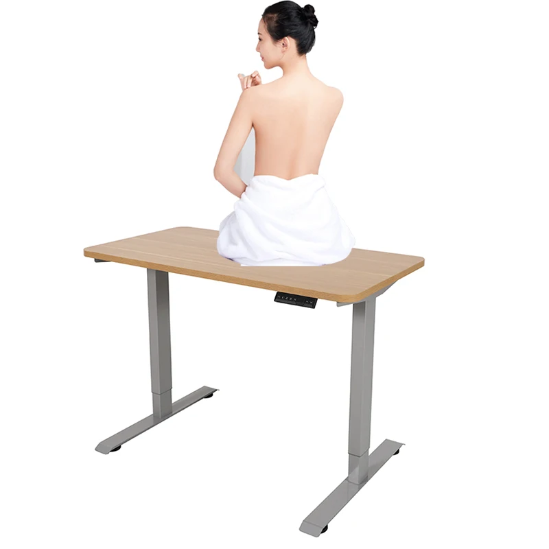 Nate Stable and comfortable customized smart office electric dual motor white color electric metal height adjustable table leg