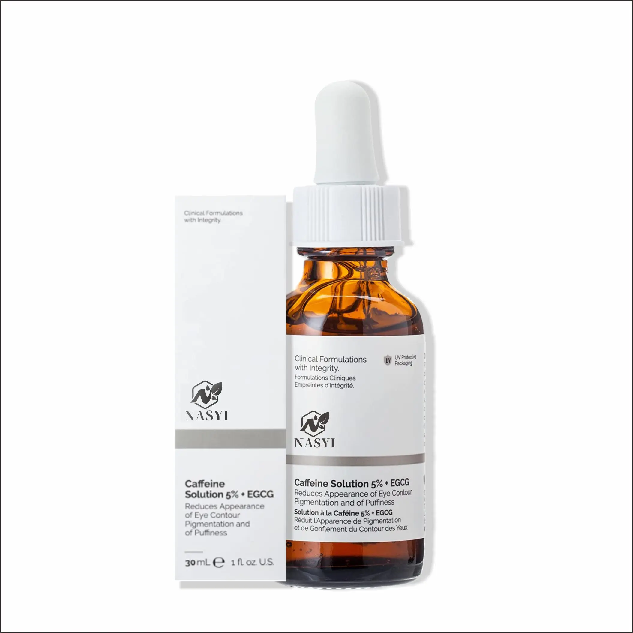 Free Sample 30ml Eye Care Serum Caffeine Solution 5% EGCG Eye Serum Removal Puffiness Dark Eye Circle Whitening Fine Line