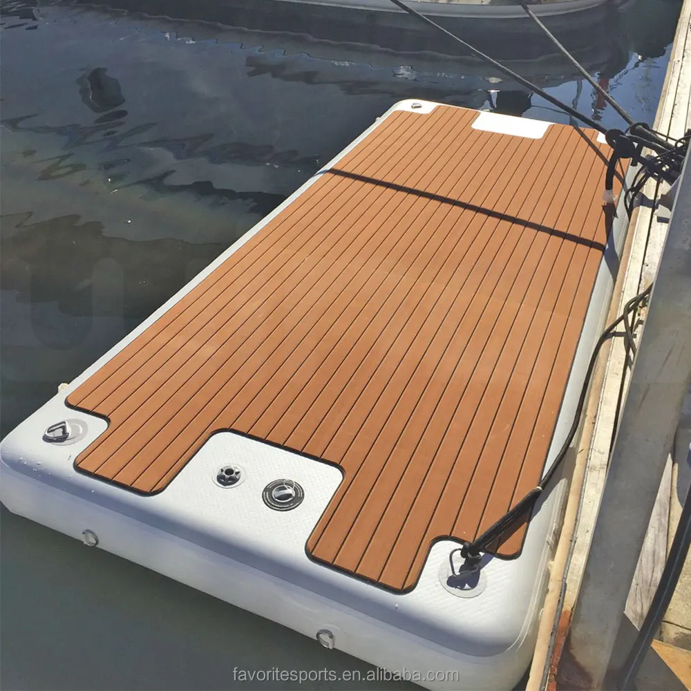 Favorite 2024 Quality Assured Leisure island Cushion Mat teak Platform Floating Inflatable Dock for sea