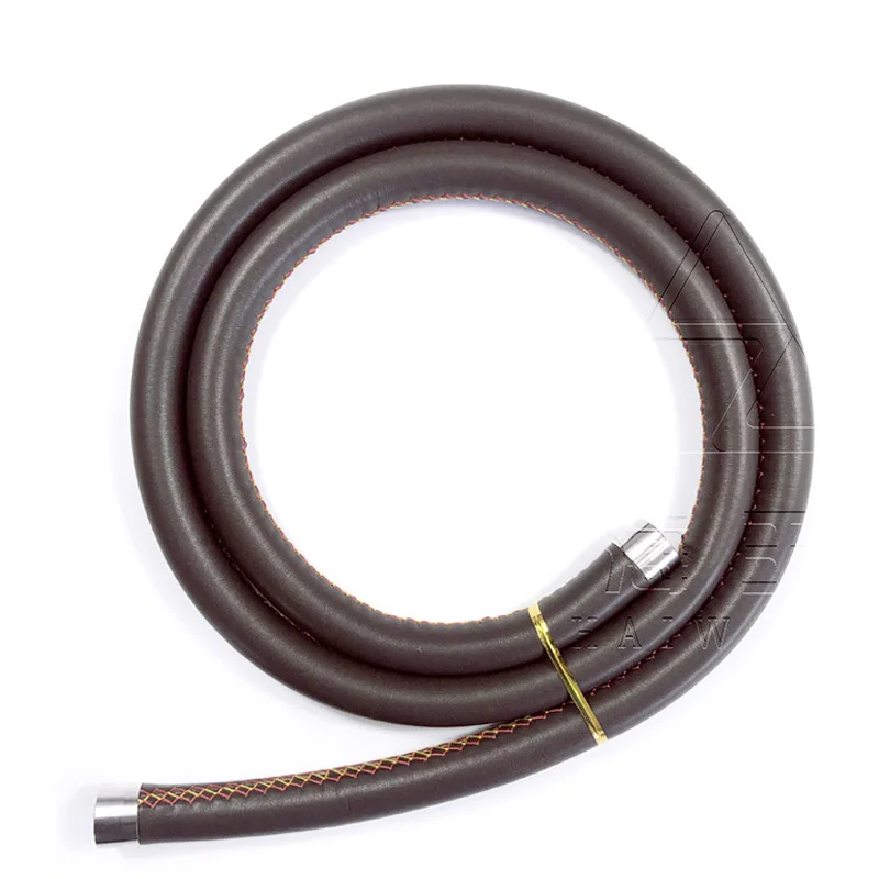 Premium handmade silicone hookah hose leather stitched leather hookah hose