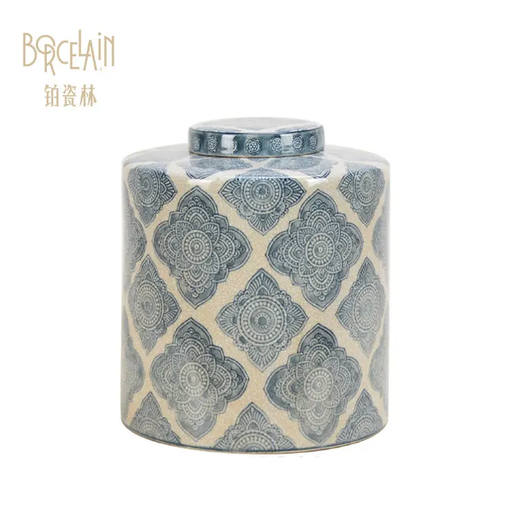 Canister storage jar sets ceramic canister home decor jar