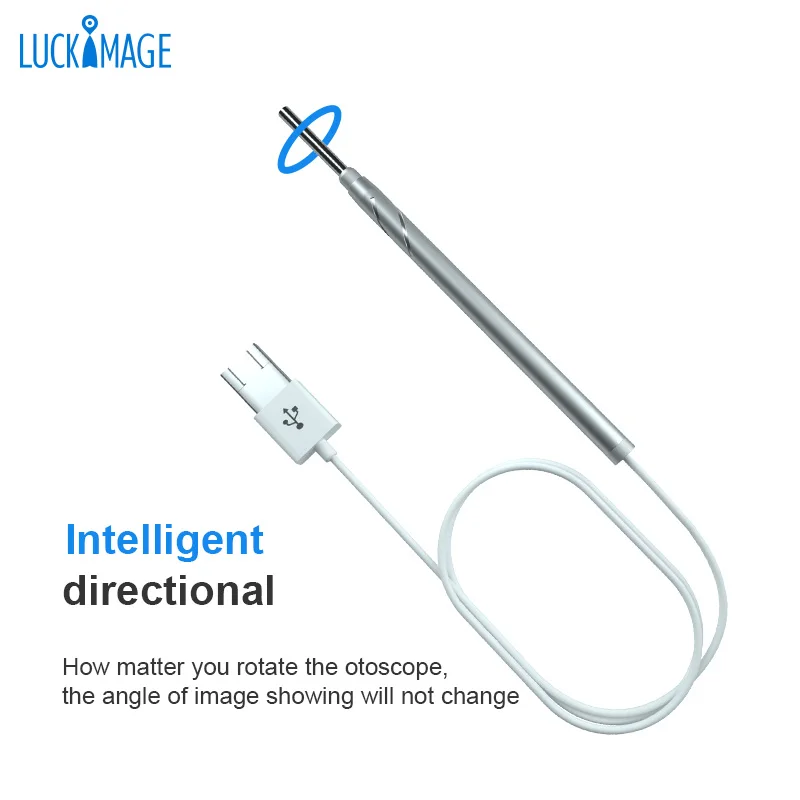 Luckimage домашний самотест hd ушной воск очиститель цифровой ветеринарный отоскоп ушной камеры гибкий эндоскоп ent