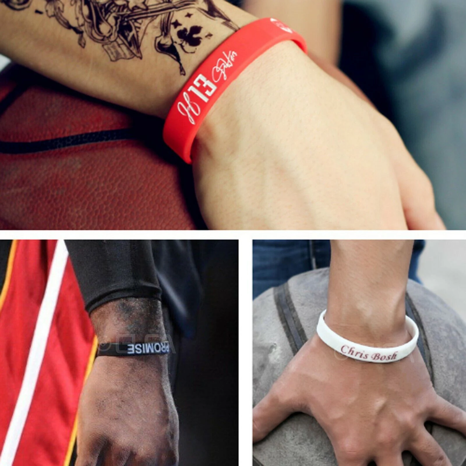 Plastic Rubber Silicone Elastic Wristbands with logo custom