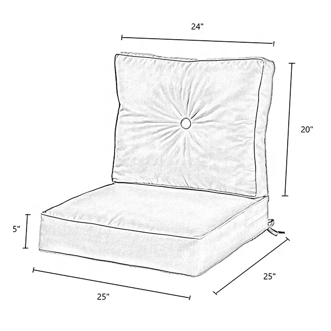 Распродажа, набор подушек из ротанга с Глубоким Сиденьем, Зеленый лист