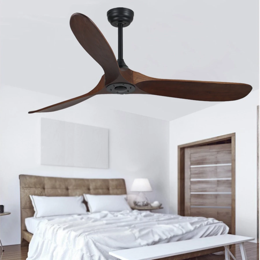 60 Inches Modern Nordic Fancy 3  Wood Wooden Blade  Energy Saving DC Motor Decorative Ceiling Fan with remote control