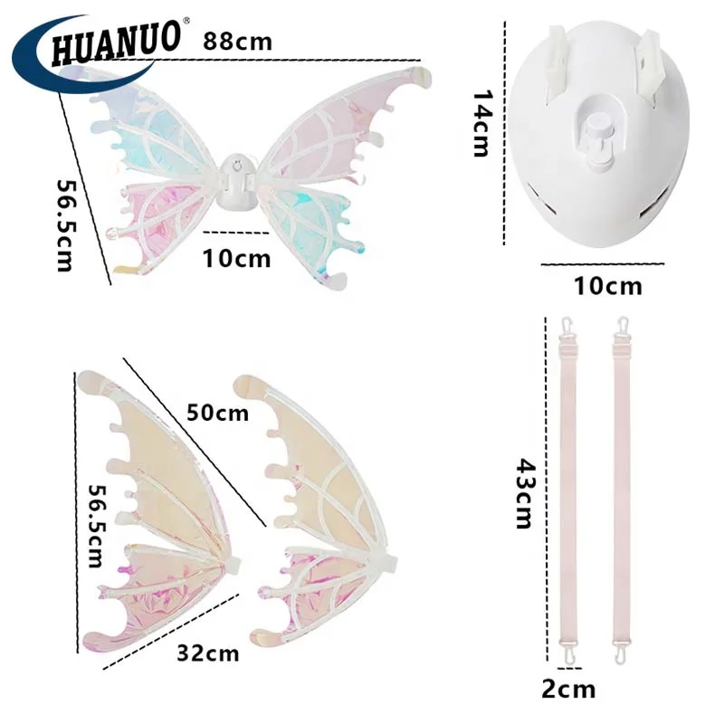 DIY Girls Fairy Wings Toy Electric Princess Butterfly Flying Wings for Kids Dress Up Birthday Party Gift