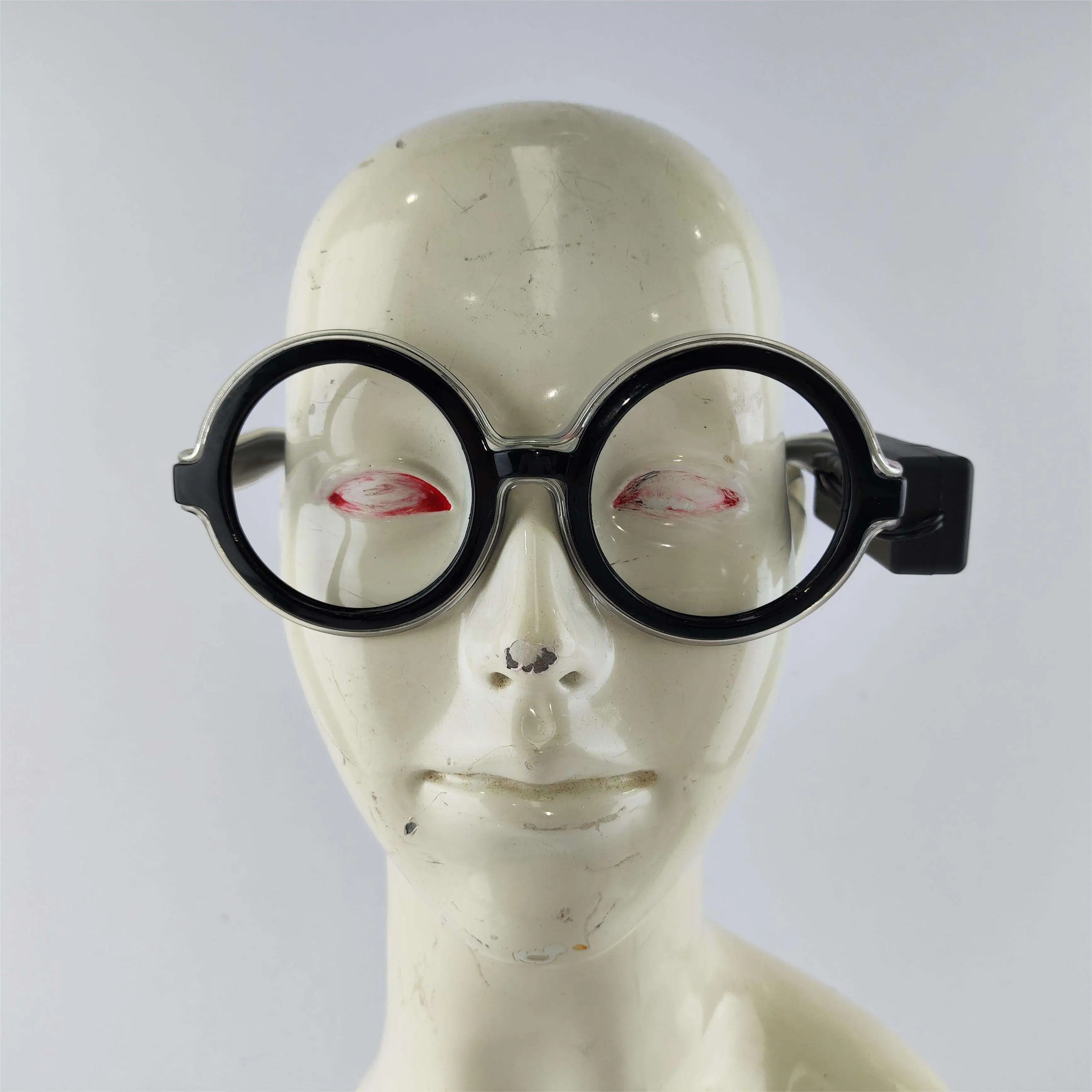 Wireless Round Glitter Party Supplies Flashing Glasses with LED Trending Light Up Plastic Glass Party Decor