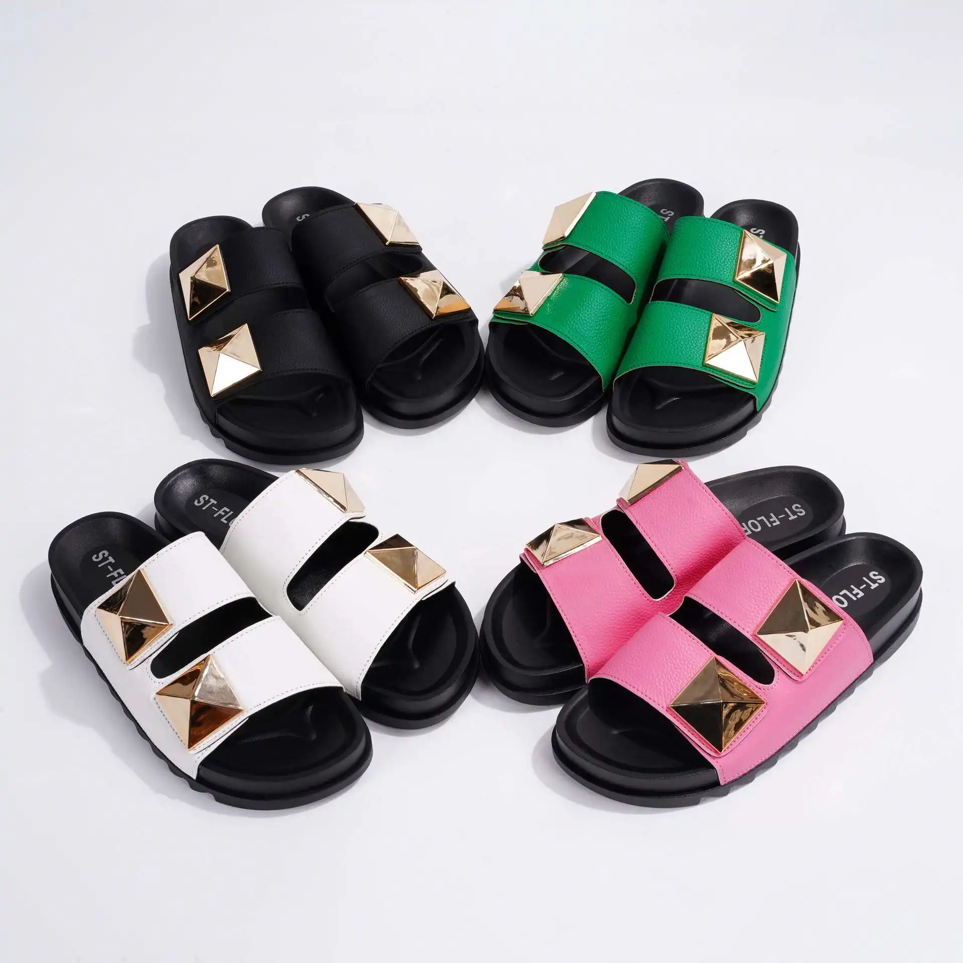 Latest Design Ladies Summer Casual Slippers Fashion  cut out platform slippers trendy platform slippers and slides