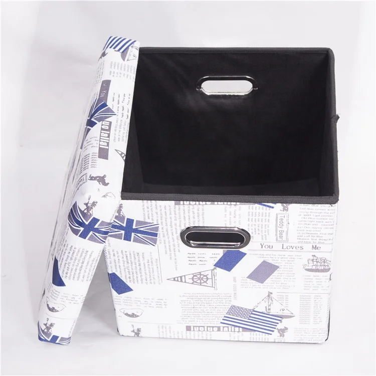 
Custom High Quality Luxury Cubic Leather Ottoman Storage Boxes Ottoman Pouf Foldable Storage Ottoman 