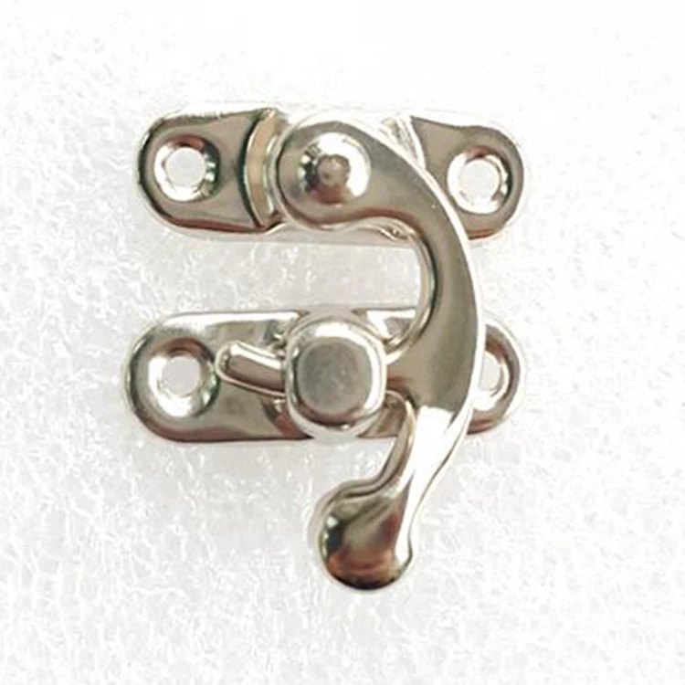 Small Hook Lock Shackle Horns Hasps Buckle Decorative Latch Metal Clasp for Wooden Jewellery Box Cabinet Furnitures