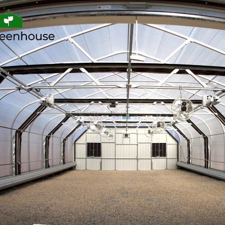 Blackout Single-span Greenhouse 100% Light Deprivation.