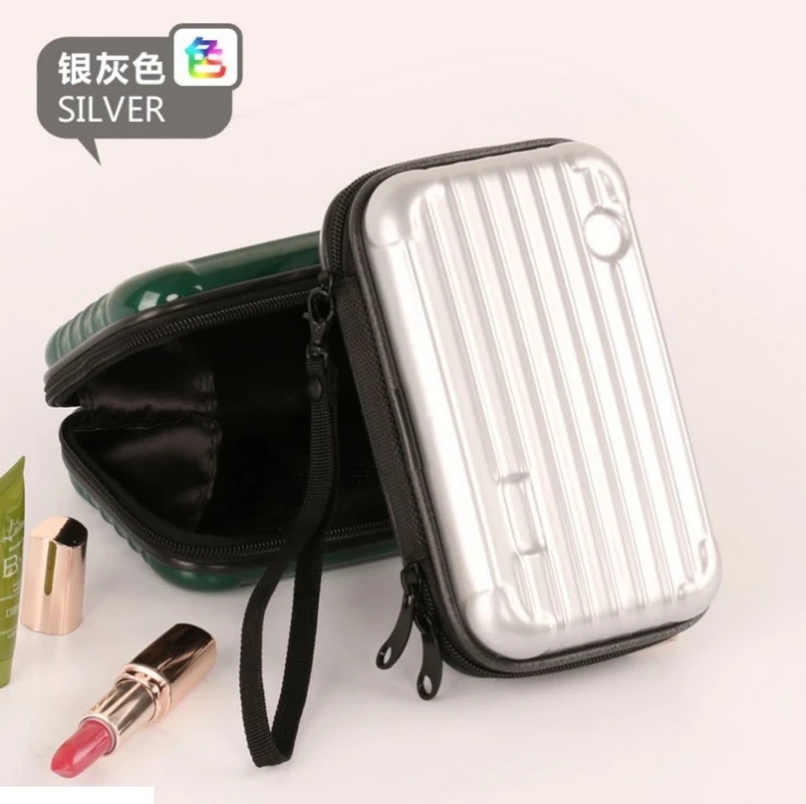 Hot Selling Custom Hard Shell Mini Waterproof Makeup Pouch Travel Carrying Portable Toiletry Case