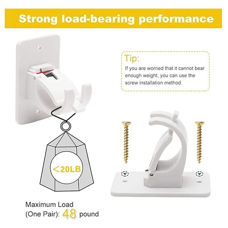 Tie Back Hook Curtain Rod Holder Adhesive Curtain Wall Hook Plastic Shower Curtains Hooks