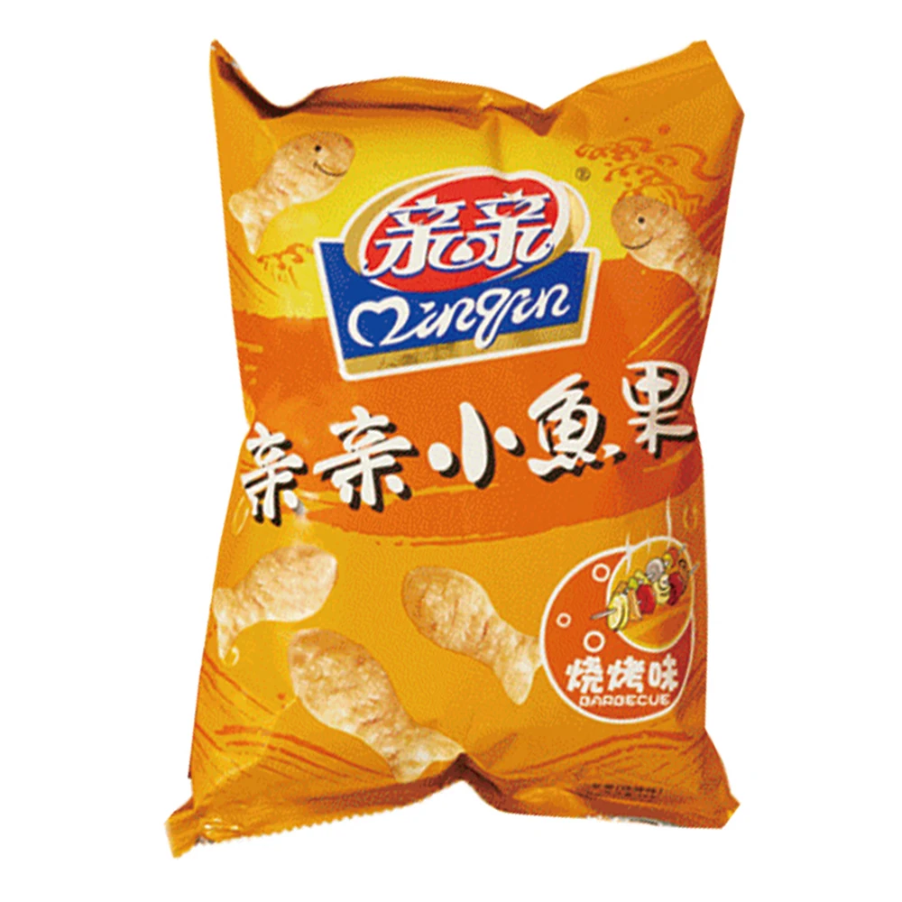 Cute Fish Shaped Wheat Puffed Snack BBQ Flavor 55g for kids Children Japanese Food OEM Manufacturer Wholesale