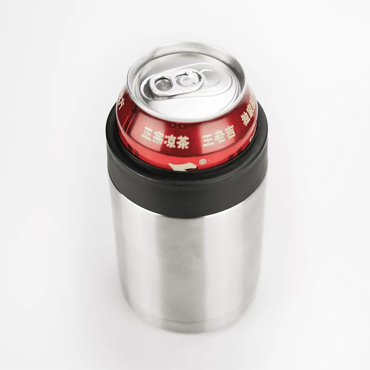 Wanto Wholesale 12oz 350ml Universal Can Cooler Cup Can Coolers For Beer & Soda Stainless Steel Double Wall Insulator Cans