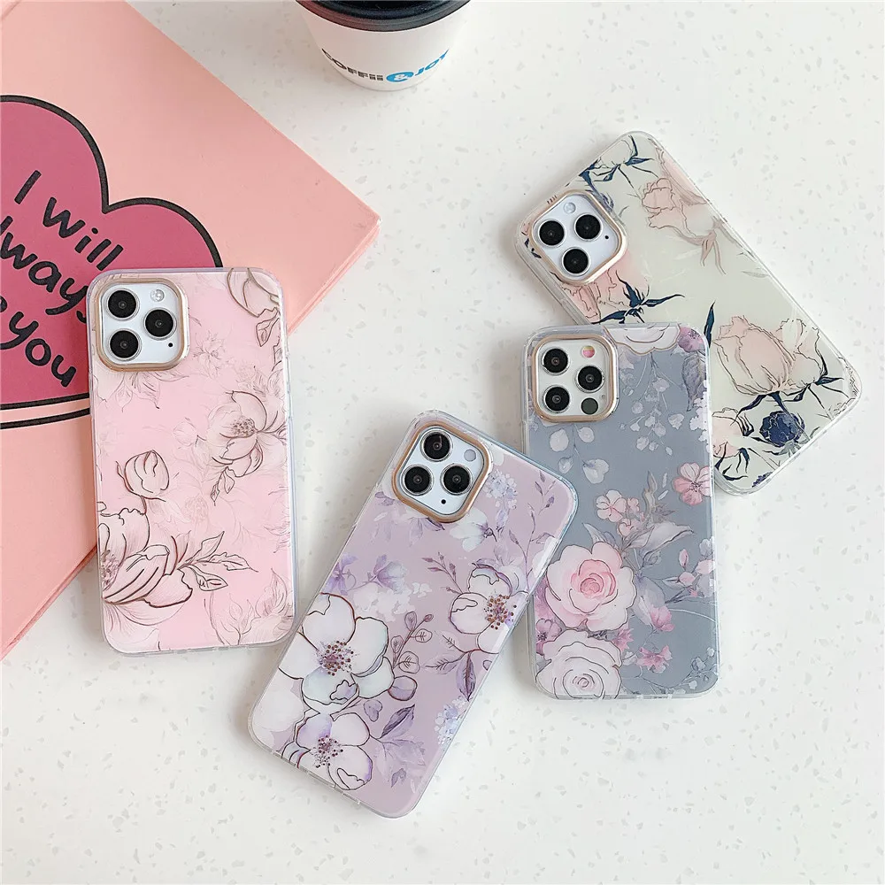 Gray Purple Geometric Marble Case for iPhone 11 Pro 5.8 2019 13 Pro Max,Granite Phone Cover 12 Pro Max