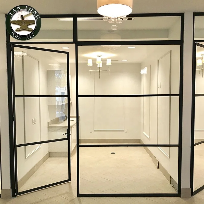 French exterior double glass door Metal Doors Interior Double Glass Sliding Doors for houses