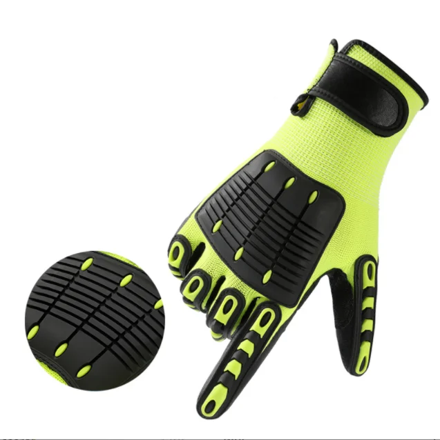 Anti Vibration Impact Resistant Safety Hand Protect Mechanical Guante TPR Impact Mechanic oil field impact Gloves