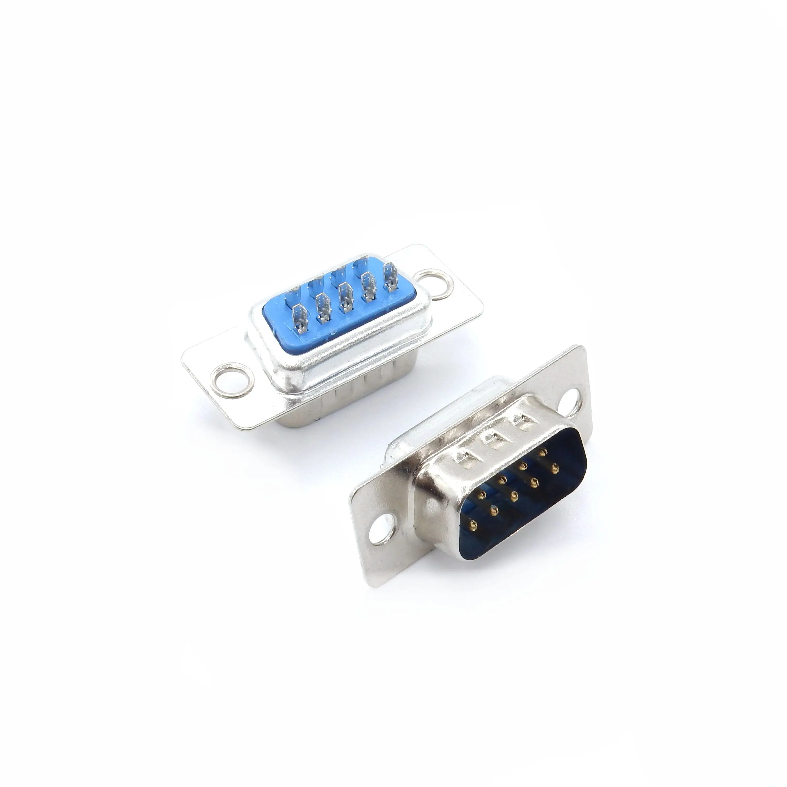 Blue glue wire bonding DB9 connector female socket wire bonding PC converter cable connector 9 hole 9P