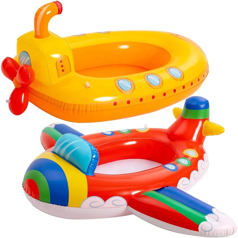 Inflatable floating row aircraft swimming pool swimming inflatable swimming circle small aircraft floating on the water