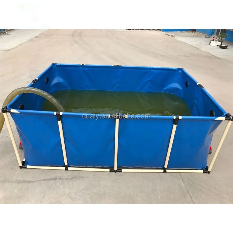 Plastic Fish Pond PVC Foldable Flexible Soft fish farming tanks fish pond square plastic ponds