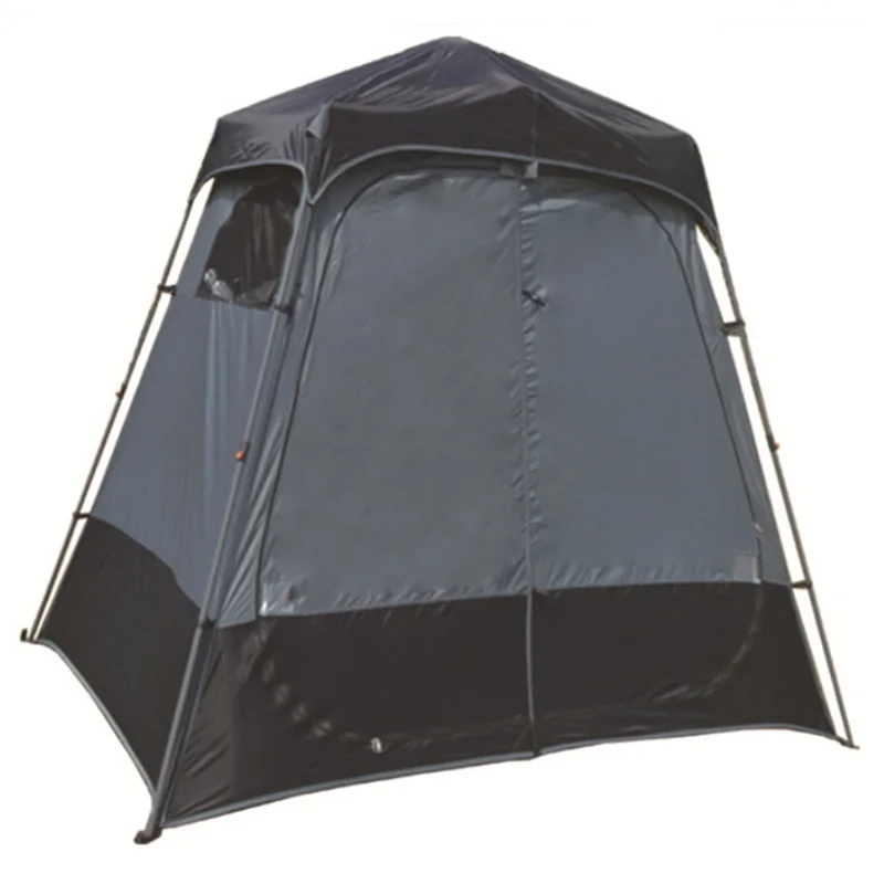 Outdoor 20L water tank hanging utility Automatic Instant Double two room pop up grey Camping Shower Tent