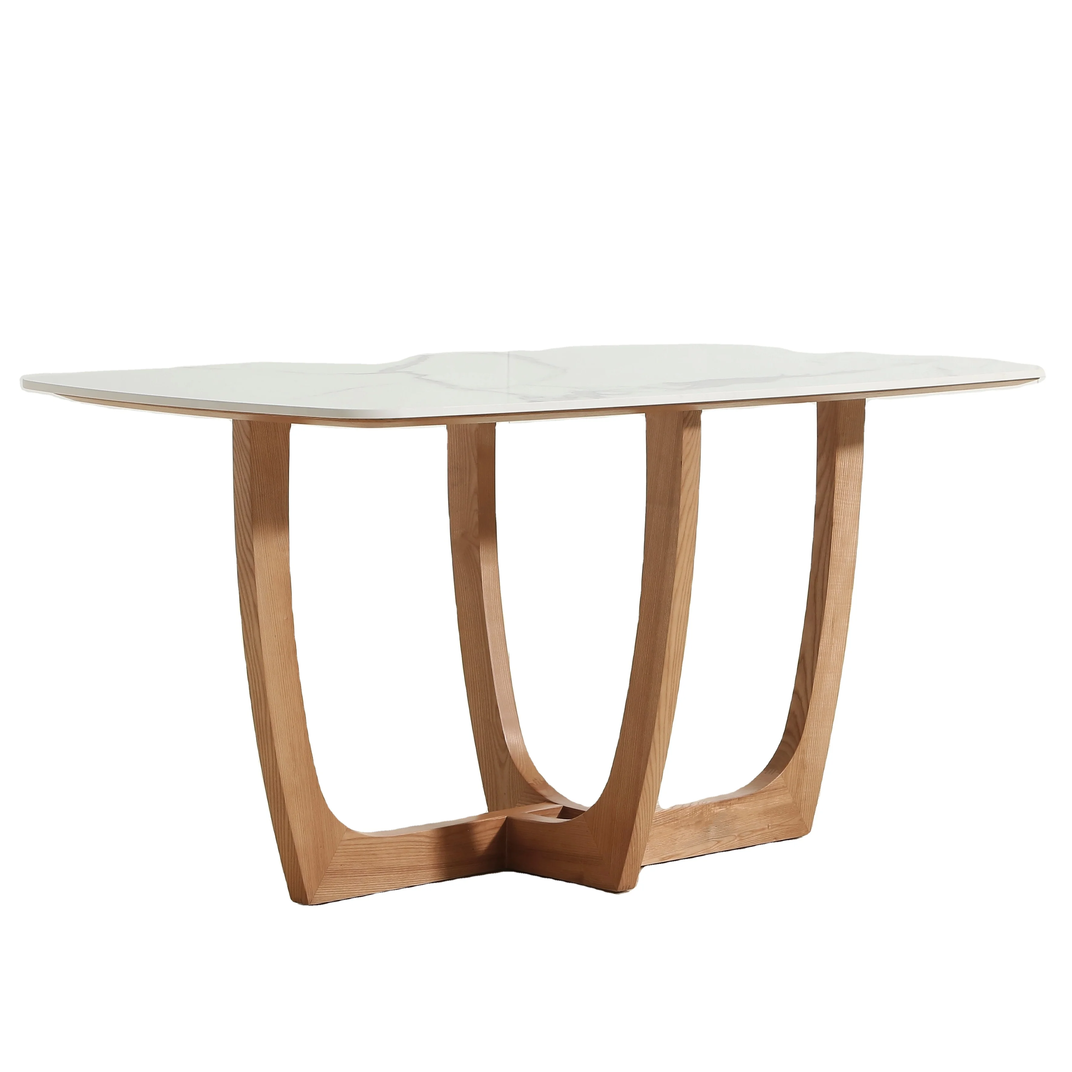 recycled pine Restaurant Square solid wood stone table table can be customized shape size color material restaurant table