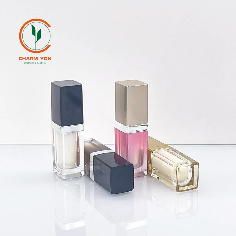 Luxury square Acrylic Jars Plastic Jars Lids Storage Jars Silver 50ml 30ml Customized Logo with Pump lotion cosmetic bottle