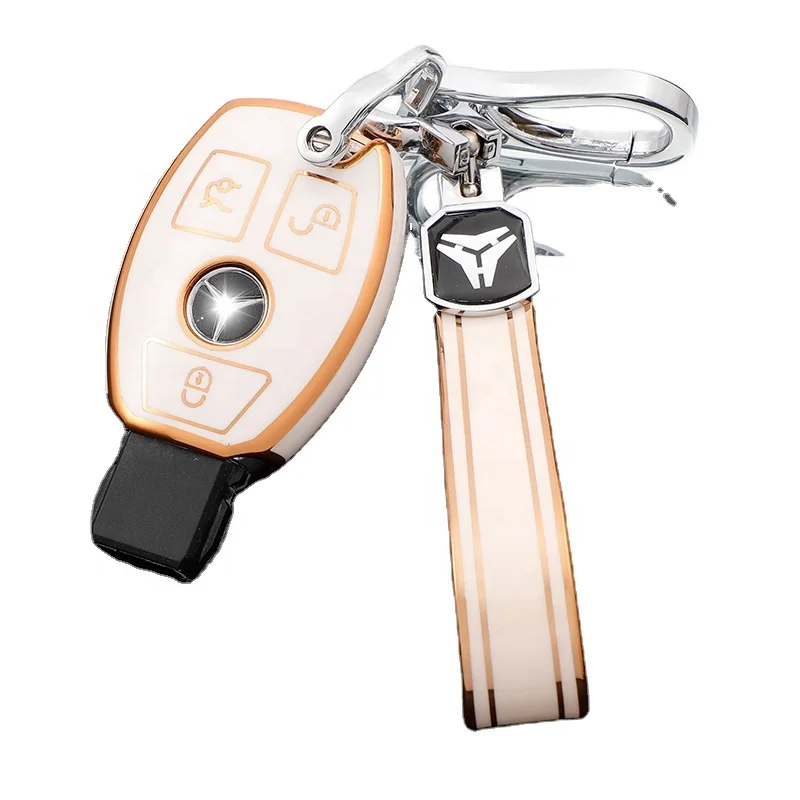 New style TPU Car Remote Key Cover Accessories Keychain  For  Mercedes Benz A B C E G S CLK SLK ML Class 3 Button  Car Key Cover