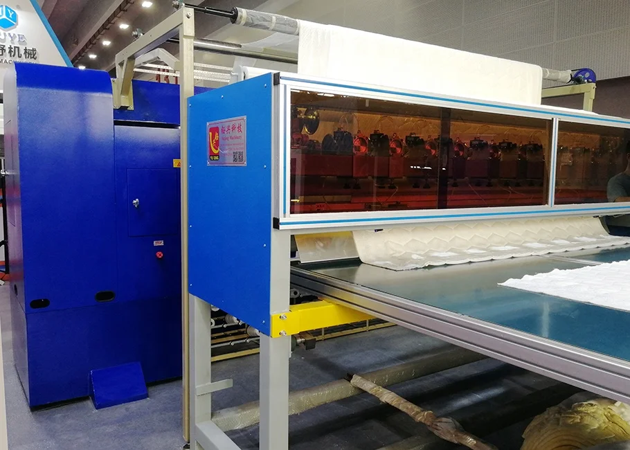 Computerized panel cutter for mattress quilting