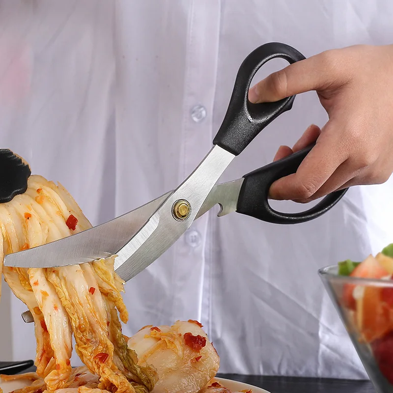 Home stainless steel clever multifunction professional laser Seafood shrimp crab scissors kitchen scissors shears set multi