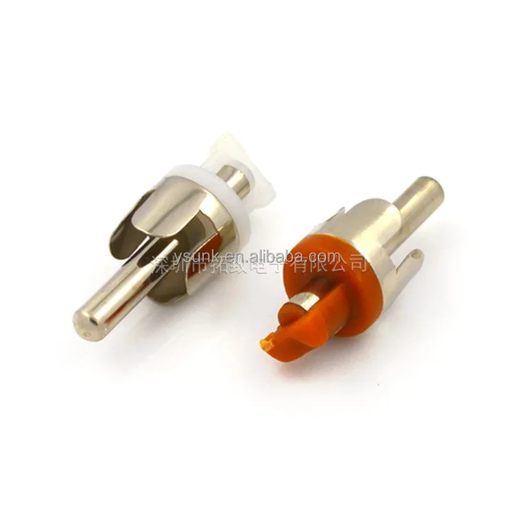 single port AV male connector RCA for audio and video TV cable connector Red or White RCA male plug