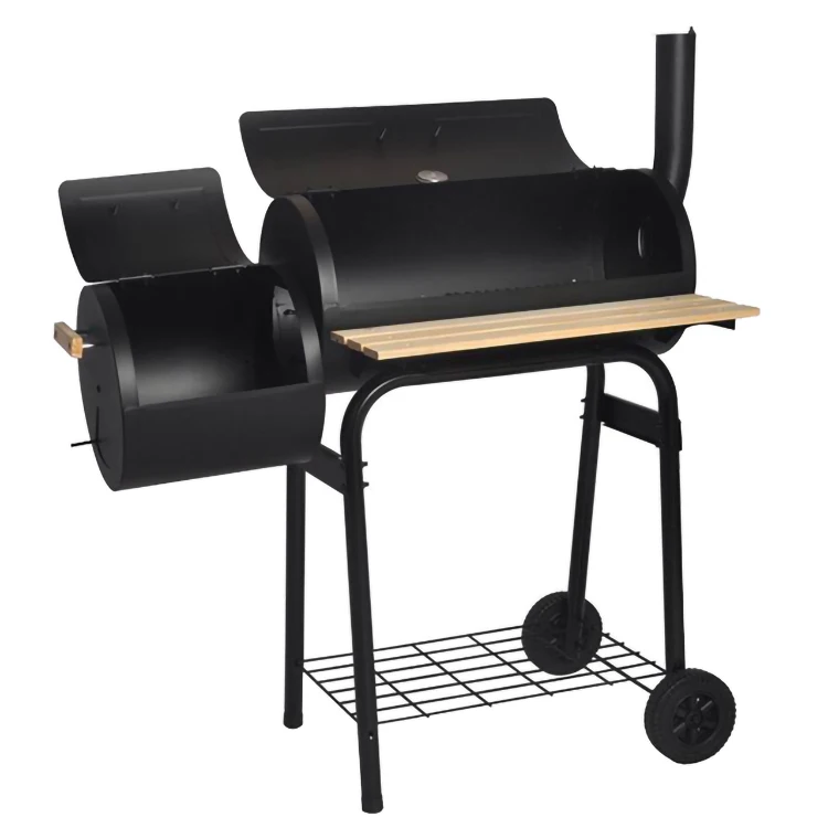 Heavy Duty Meat Drum Pit Barrel Commercial Bbq Charcoal Grill Offset Smoker Barbecue Trailer Vertical Grill