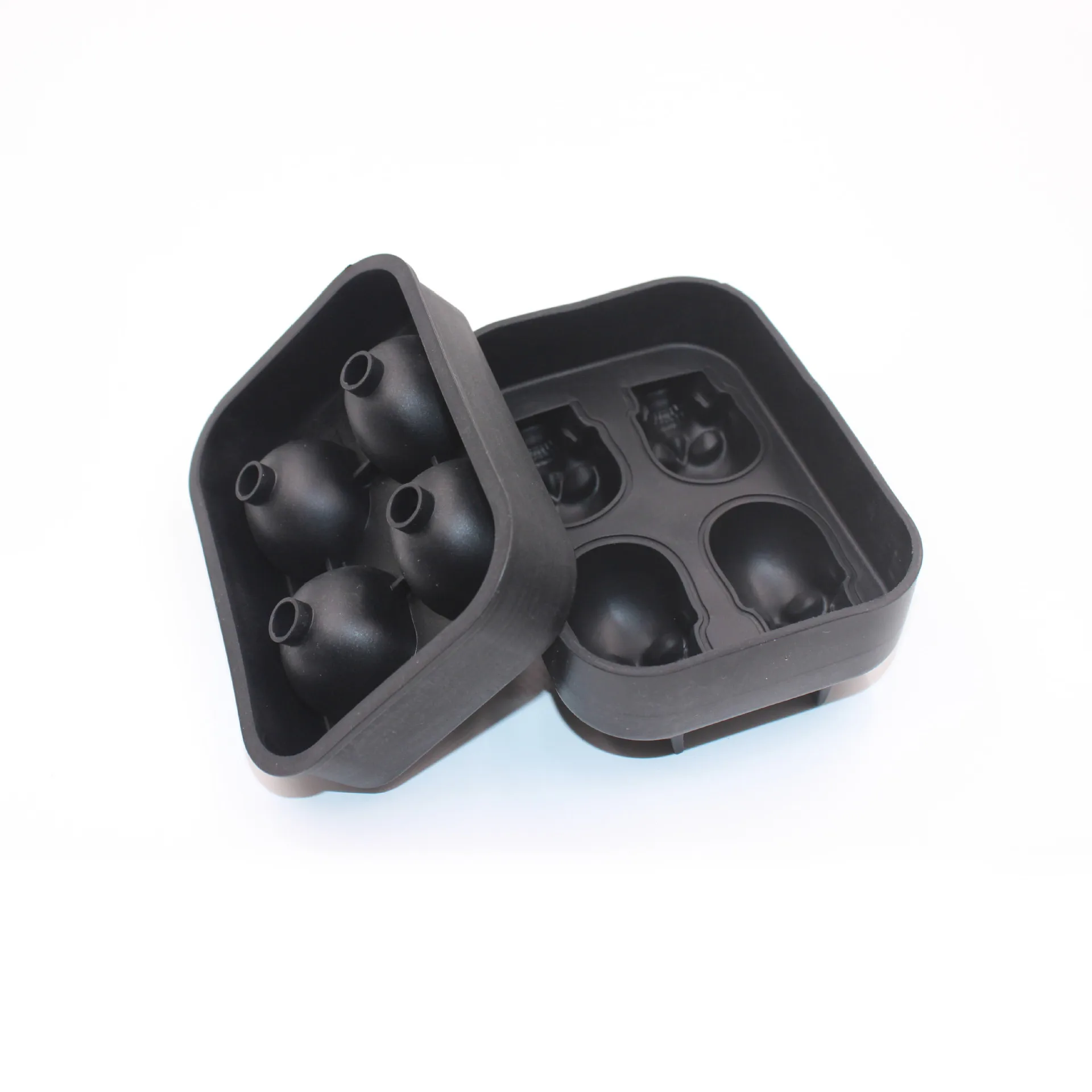 Hot selling BPA free silicone rubber skull ice ball maker molds