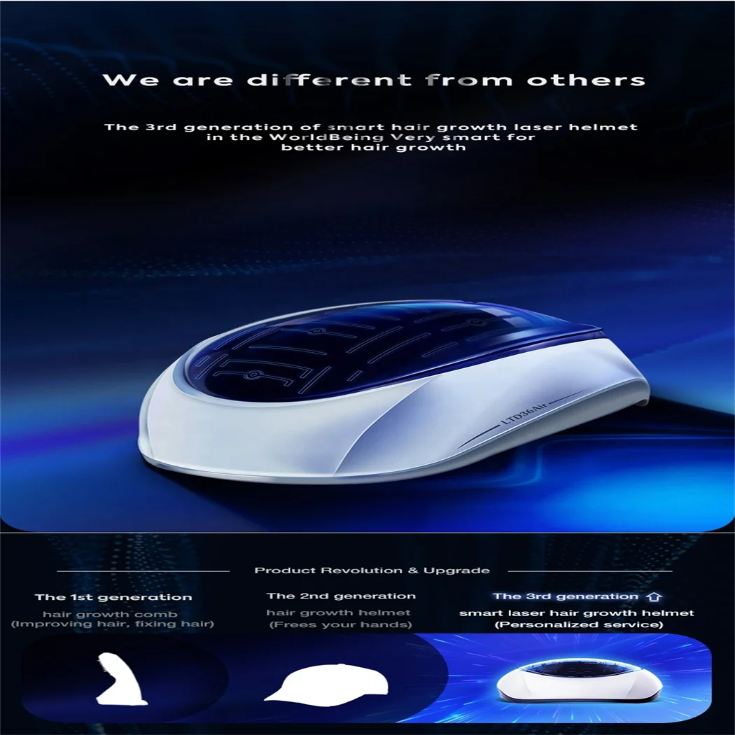 2022 Wholesale Hot-selling Professional Helmet machine Laser Hair Growth Cap for Home Use