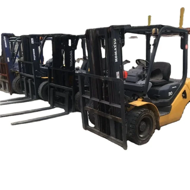 Used forklift  K-omatsu 3ton / fd30 with diesel engine, japan forklift with high quality for sale
