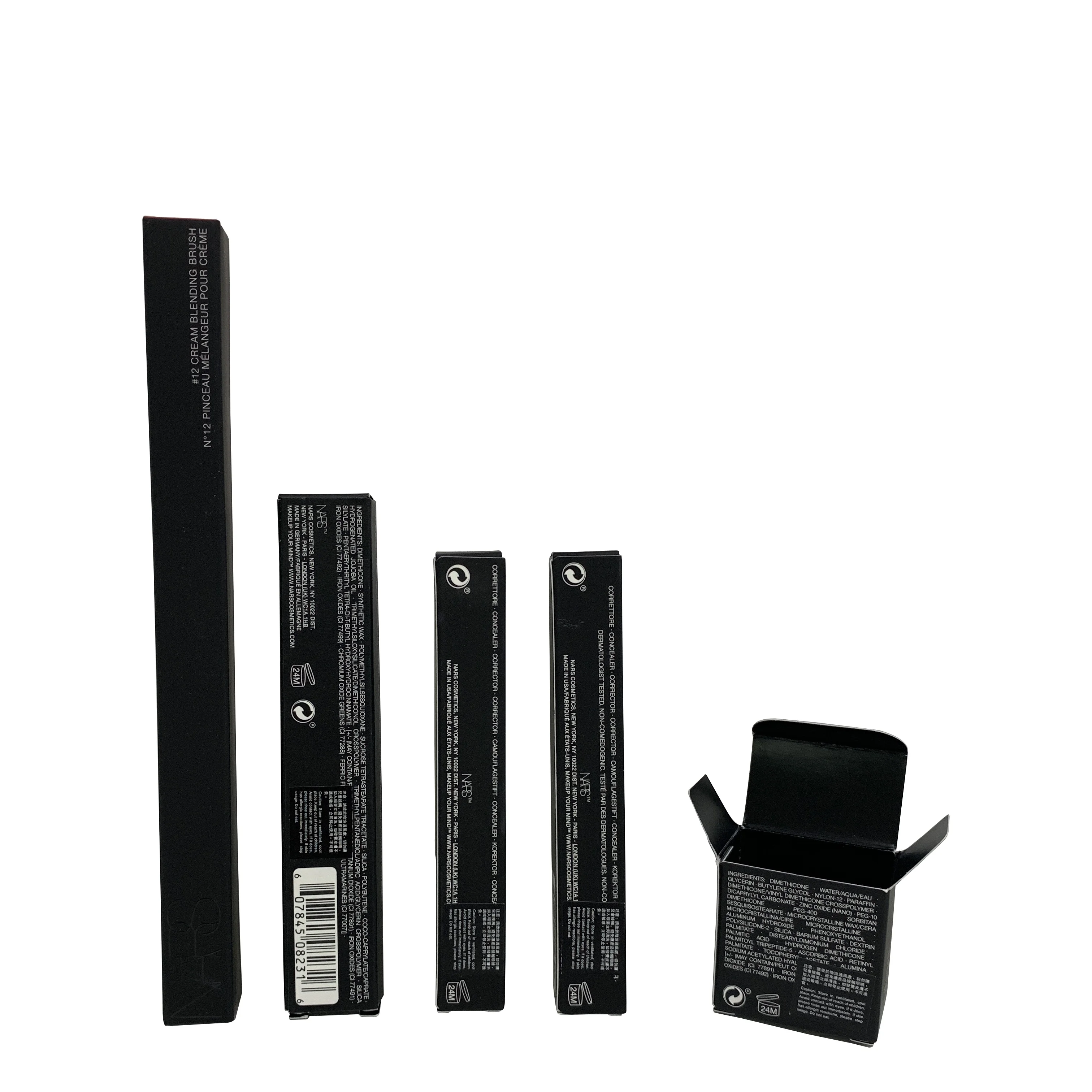 Custom recyclable makeup eyes-liner blush bronzer highlight concealer small paper boxes