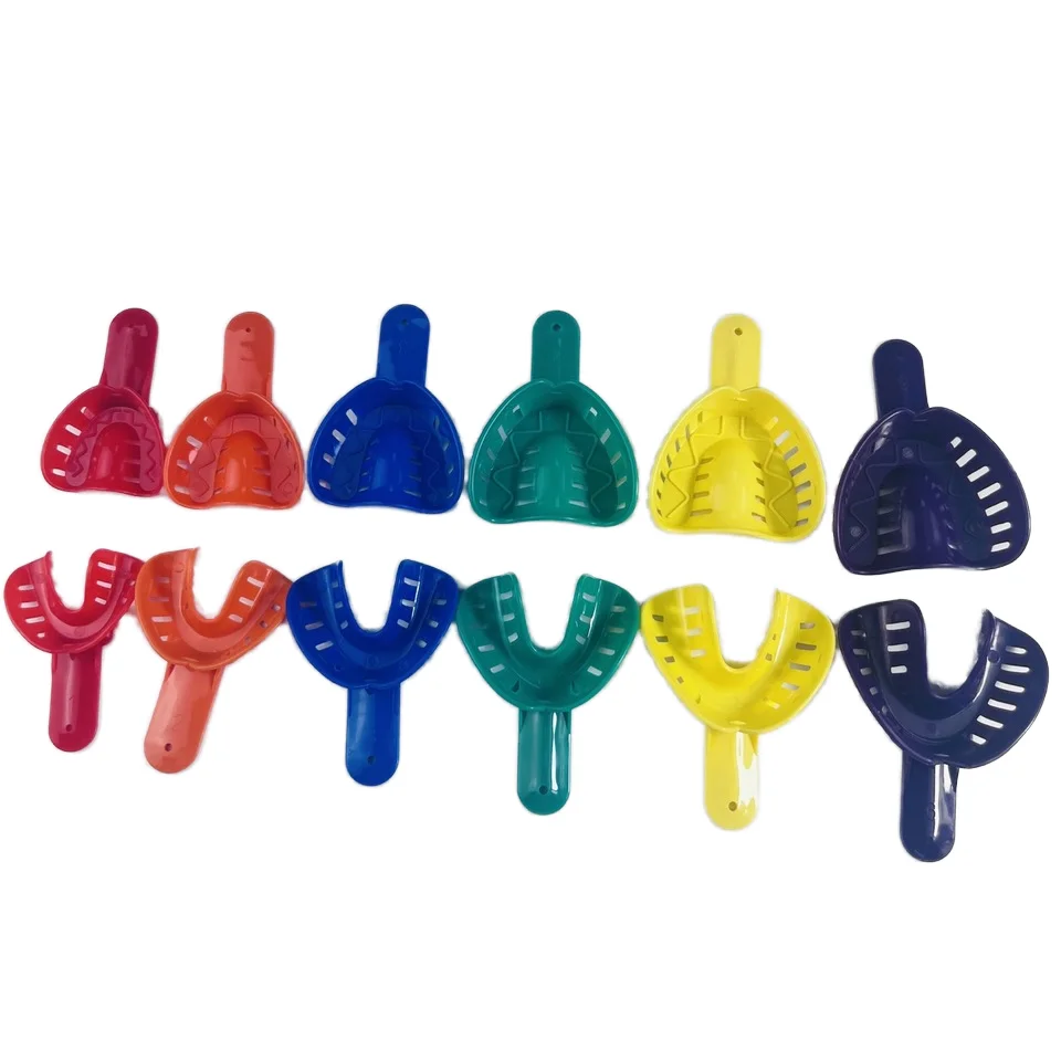 Красочные Стоматологические одноразовые пластиковые оттиски лоток ортодонтический