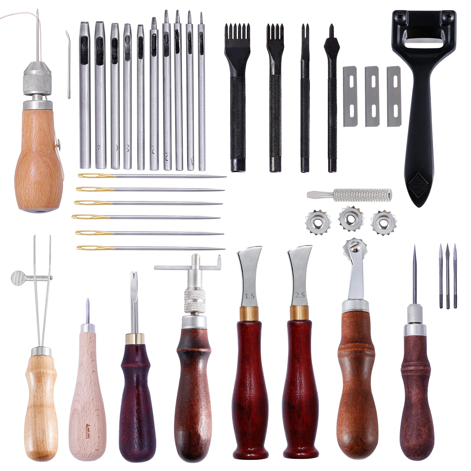 BLF-027 25pcs Factory Direct Sales Leather Working Tools and Supplies Leather Tools Working
