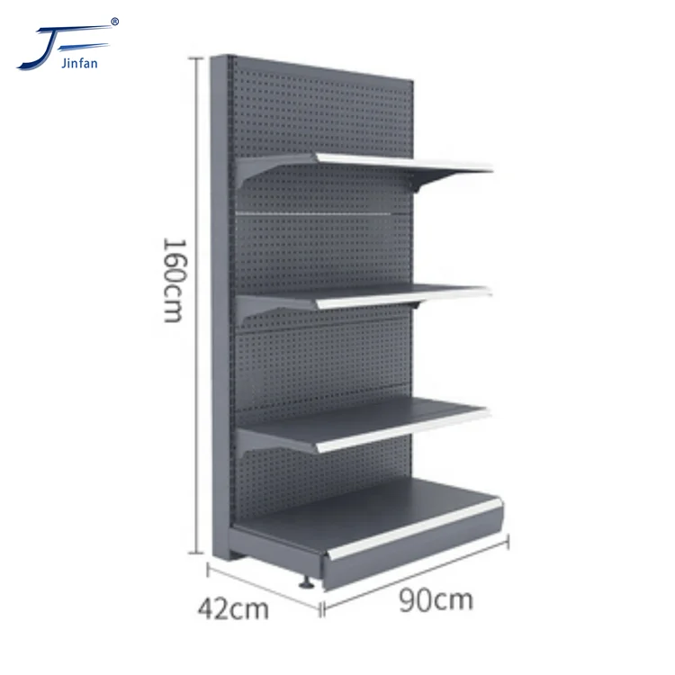 Customized metal supermarket  Small Grocery Shelves Metal Store Gondola Shelves Metal Shelving