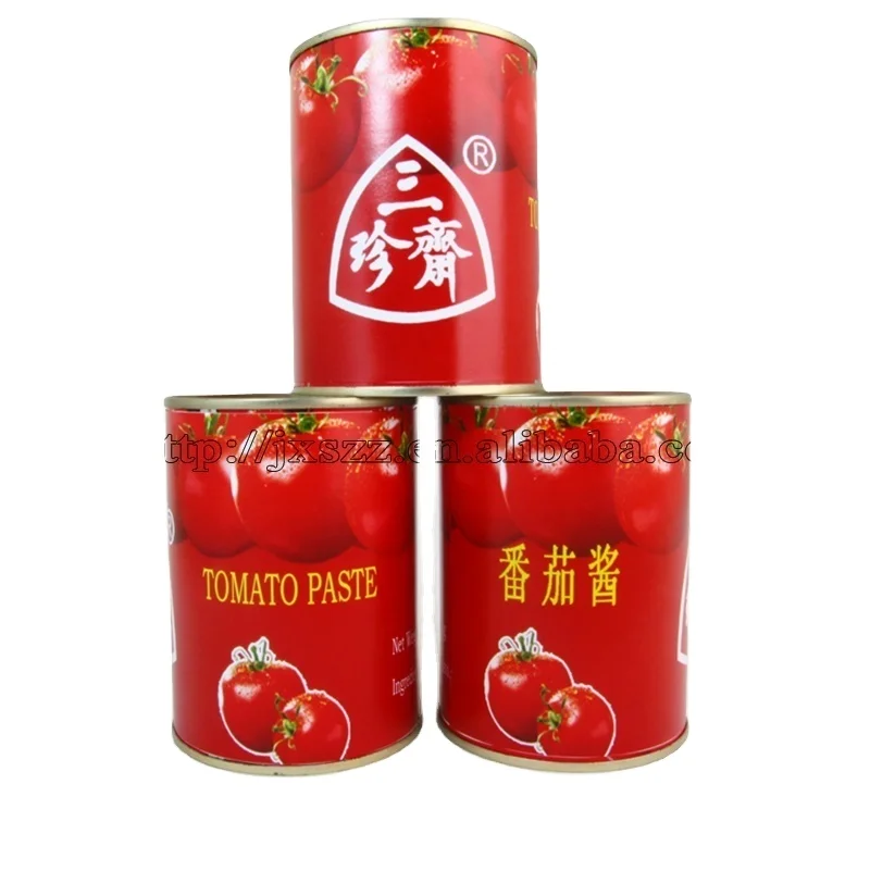 Bright red cheap tin tomato paste for ghana for sale cheap canned tomato paste 28-30% brix for sale