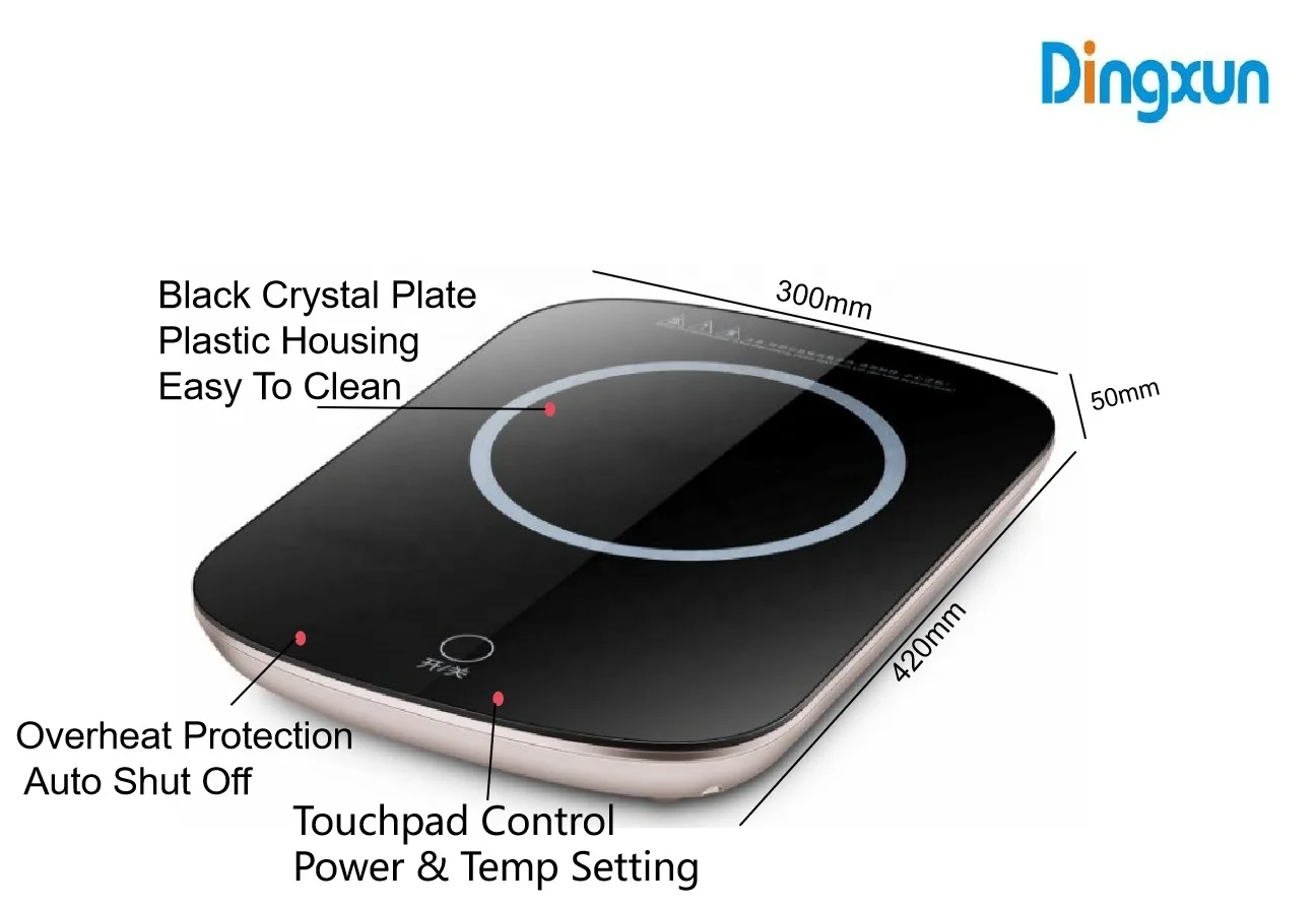 Low price customized single induction cooker with 2200W 220v ultra thin touch control electric induction stove